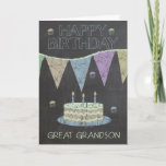 Große Grandson Trendy Chalk Board Effekt mit Kuche Karte<br><div class="desc">Große Granson Trendy Chalk Board Effekt mit Kuchen</div>