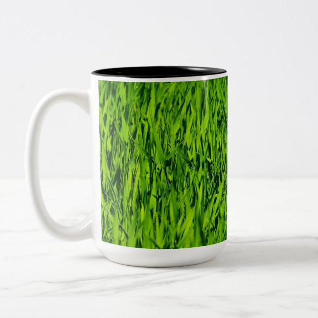 Große Grasblätter Zweifarbige Tasse (Links)