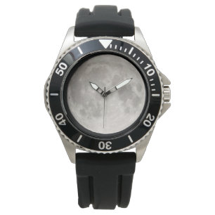 Große graue Mond eWatch Armbanduhr
