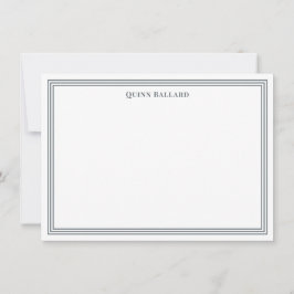 Große Grenz-Charkohle-Grau-Karte Mitteilungskarte