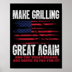 Große Grillen wieder lustige Trump-Grillen Pit Mas Poster