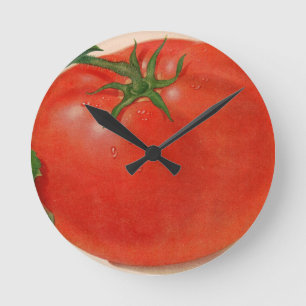 große große saftige Tomate Runde Wanduhr