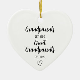 Große Großeltern Schwangerschaft Ankündigung Liebe Keramik Ornament