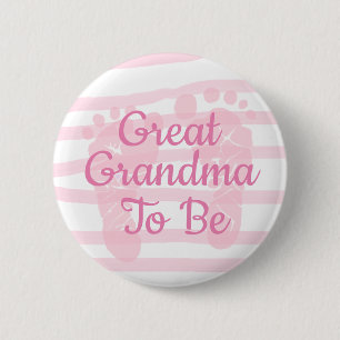 Große Großmutter, zum rosa Mädchen-Babypartyknopf Button