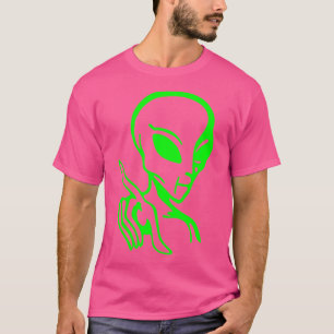 Große grüne Alien T-Shirt