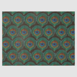 Große grüne Augen der Pfauenfresser-Dekoupage Seidenpapier