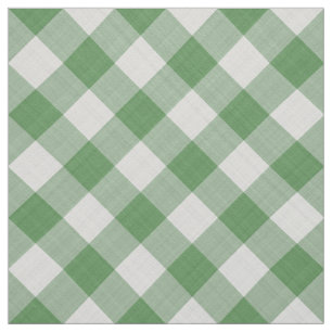 Große grüne Gingham-Karo Muster Geometrie Stoff