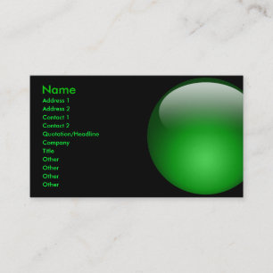 Große grüne Marmorkarte Visitenkarte