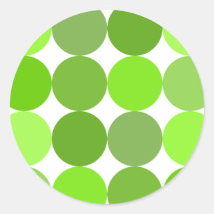 Große grüne Tupfen Runder Aufkleber