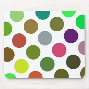 Große grüne und braune Punkte Mousepad