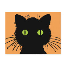 Große, grünlich Mit Augen Schwarzkatze mit schütte