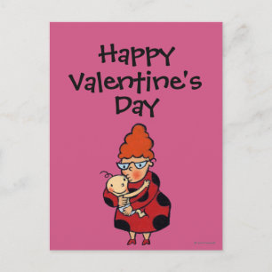 Große hallo-Umarmungen von Tante im Rot Feiertagspostkarte