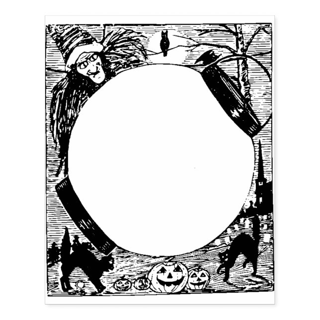 Große Halloween-Card, die Gummi-Briefmarke macht Gummistempel (Prägung)