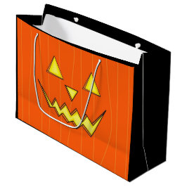 Große Halloween-Geschenktasche mit Jack-o-Laterne- Große Geschenktüte