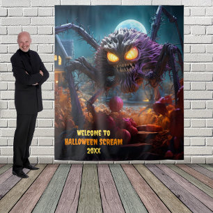 Große Halloween-Schreckensspinne-Hintergrunddekora Wandteppich
