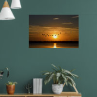 Große Helden bei Sonnenuntergang
