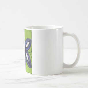 Große helle blaue Blume Tasse