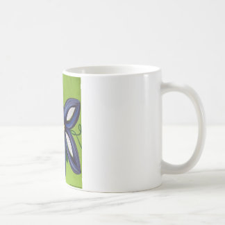 Große helle blaue Blume Tasse