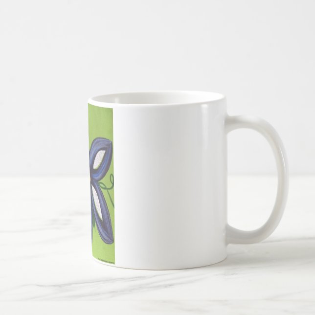 Große helle blaue Blume Tasse (Rechts)