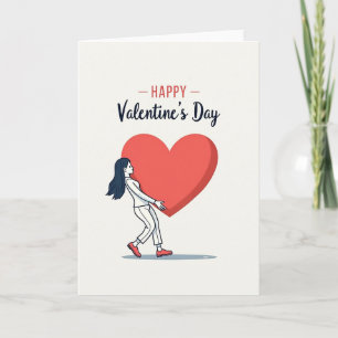 Große Herz Valentinstag Liebeskarte Karte