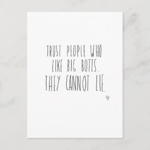 Große Hintern Postkarte