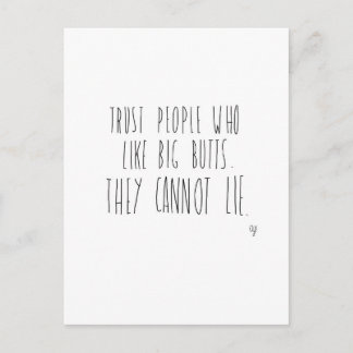 Große Hintern Postkarte