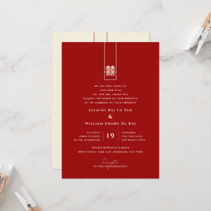 Große Hochzeit in Rectangle Einladung