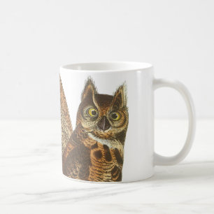 Große Horned Owl von Audubon Kaffeetasse