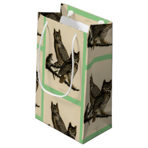 Große Horned Owl von Audubons Vögeln von Amerika Kleine Geschenktüte