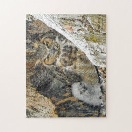 Große Hornhaut mit Owlet Puzzle