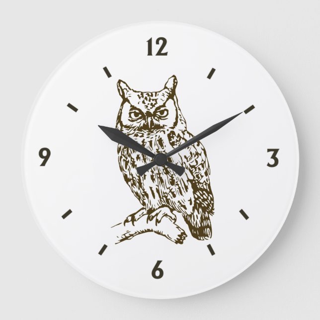 Große Hornschale mit Zahlen Wanduhr (Vorderseite)