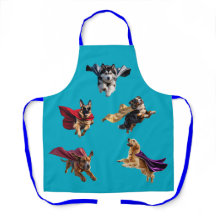 Große Hunde-Superhelden-Schürze