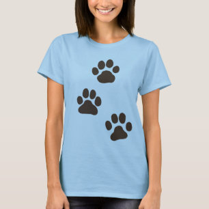 Große Hundepfotenabdrücke T-Shirt
