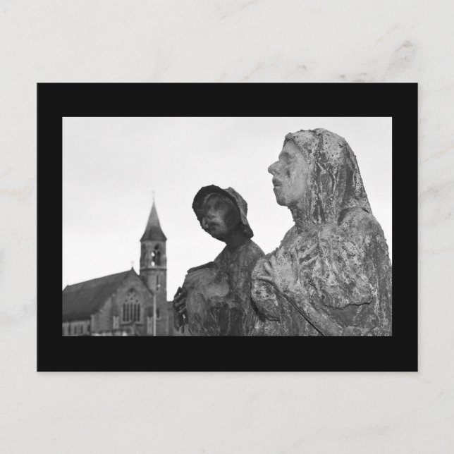 Große Hungersnot in Irland - Statuen in Dublin Postkarte (Vorderseite)