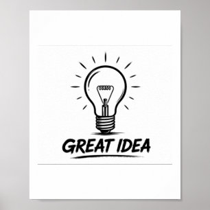 Große Idee Glühbirne Poster