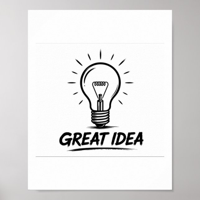 Große Idee Glühbirne Poster (Vorne)