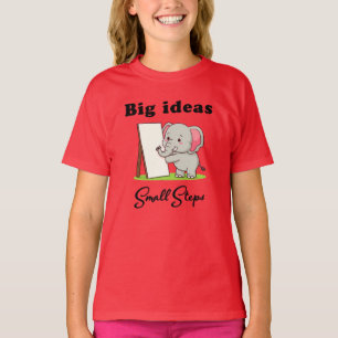 "Große Ideen, kleine Schritte" Elefant Tier Träume T-Shirt
