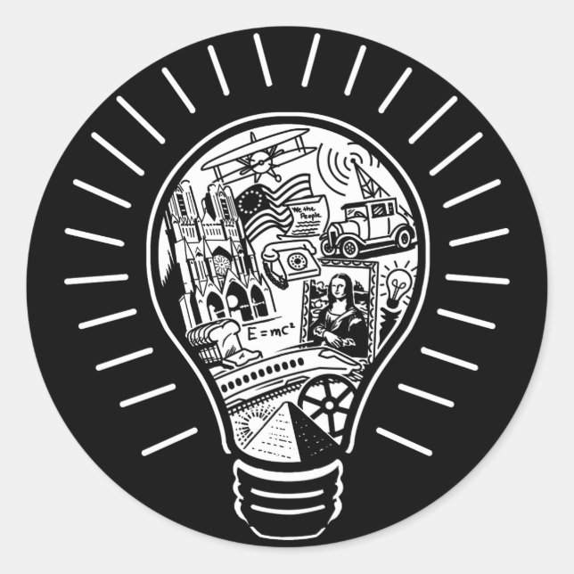 Große Ideen Runder Aufkleber (Vorderseite)