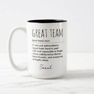 Große Individuelle Name-Wertschätzung für Teamdefi Zweifarbige Tasse