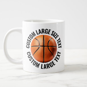 Große individuelle Text-Basketball-Anfertigung Jumbo-Tasse