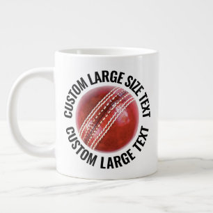 Große individuelle Text-Cricketkugel individuell a Jumbo-Tasse