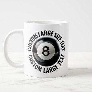 Große individuelle Textpool 8 Ball benutzerdefinie Jumbo-Tasse
