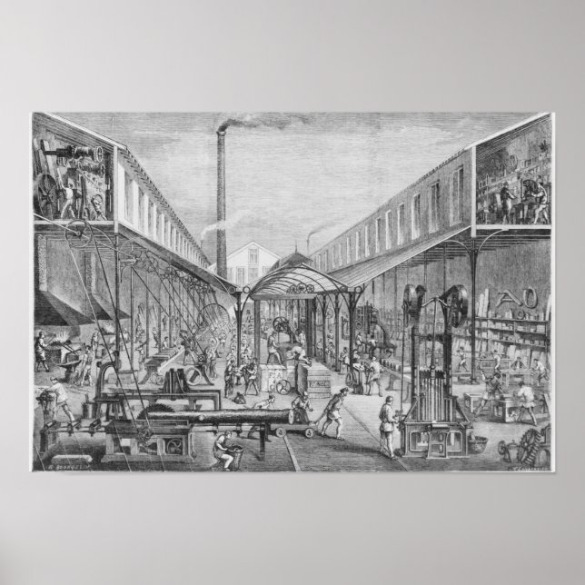 Große Industrien, Werkstätten für Bauwesen Poster (Vorne)