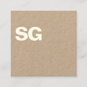 Große Initialen - Square - Kraft Quadratische Visitenkarte