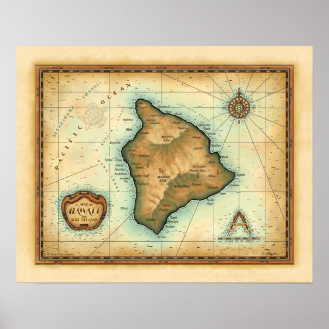 Große Insel Hawaii Poster (Vorne)