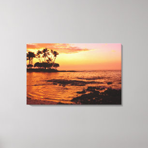Große Insel, Hawaii. Sonnenuntergang, Big Island H Leinwanddruck
