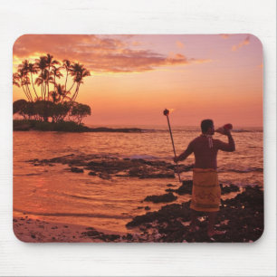 Große Insel, Hawaii. Sonnenuntergang, Big Island H Mousepad
