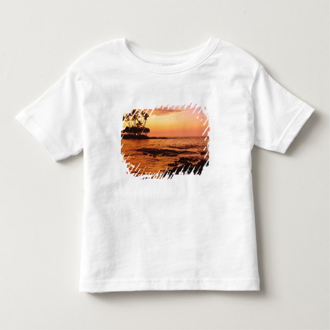 Große Insel, Hawaii. Sunset, Big Island Hawaii.  2 Kleinkind T-shirt (Vorderseite)