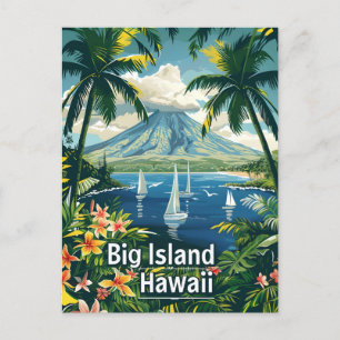 Große Insel Hawaii Vintage tropisch Postkarte