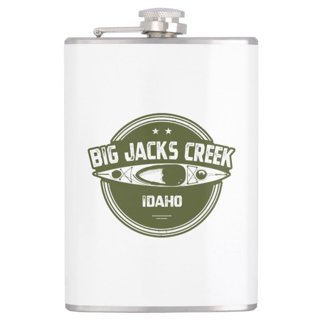 Große Jacke Creek Wild und Landschaftlicher Fluss  Flachmann (Vorderseite)